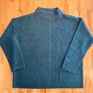 Chicos Textured Stitches Mock Neck Sweater Size 2 (M)